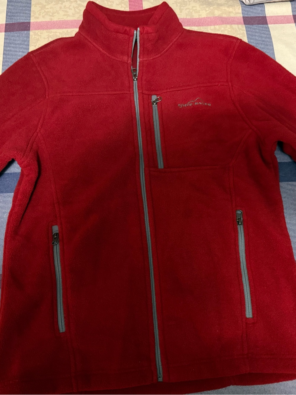 Eddie Bauer men's fleece jacket (M, red)